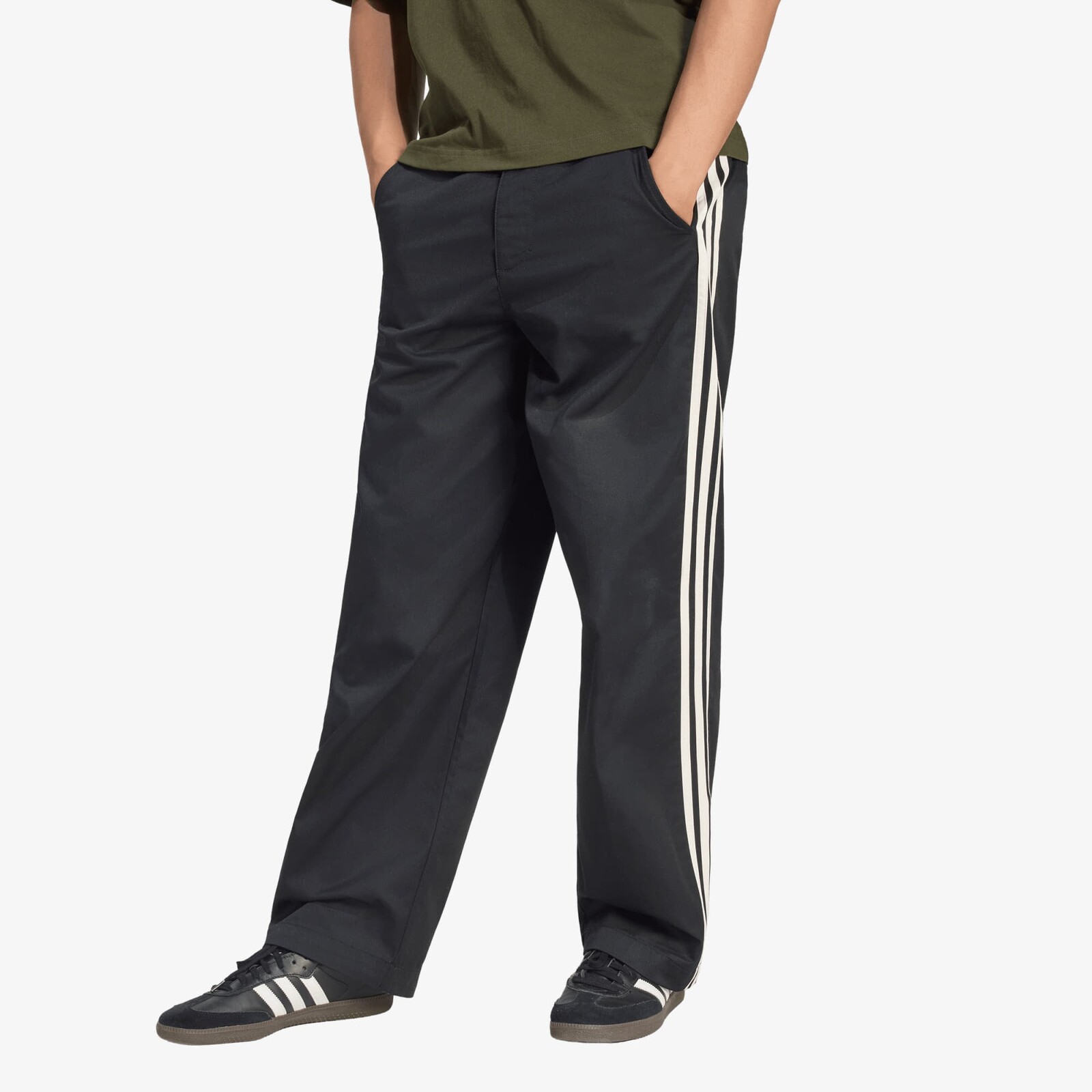 Pants adidas 3 Stripes Pleated Trousers Black 37