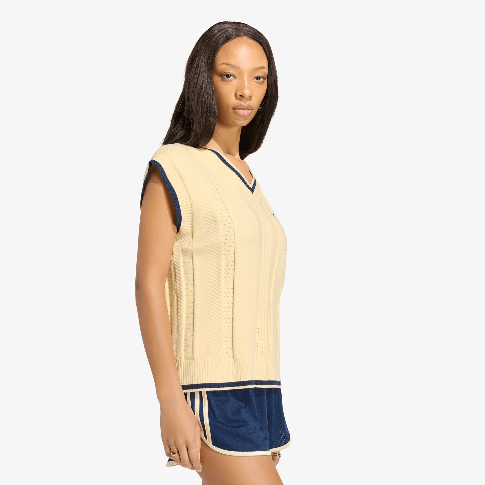 adidas Cable Knit Vest UNISEX Warm Vanilla M