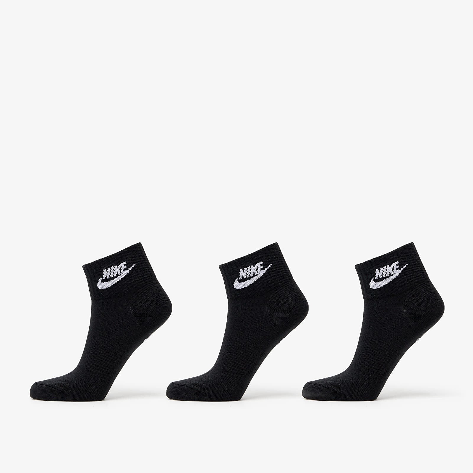 Nike Sportwear Everyday Essential Ankle Socks 3-Pack Black/ White L