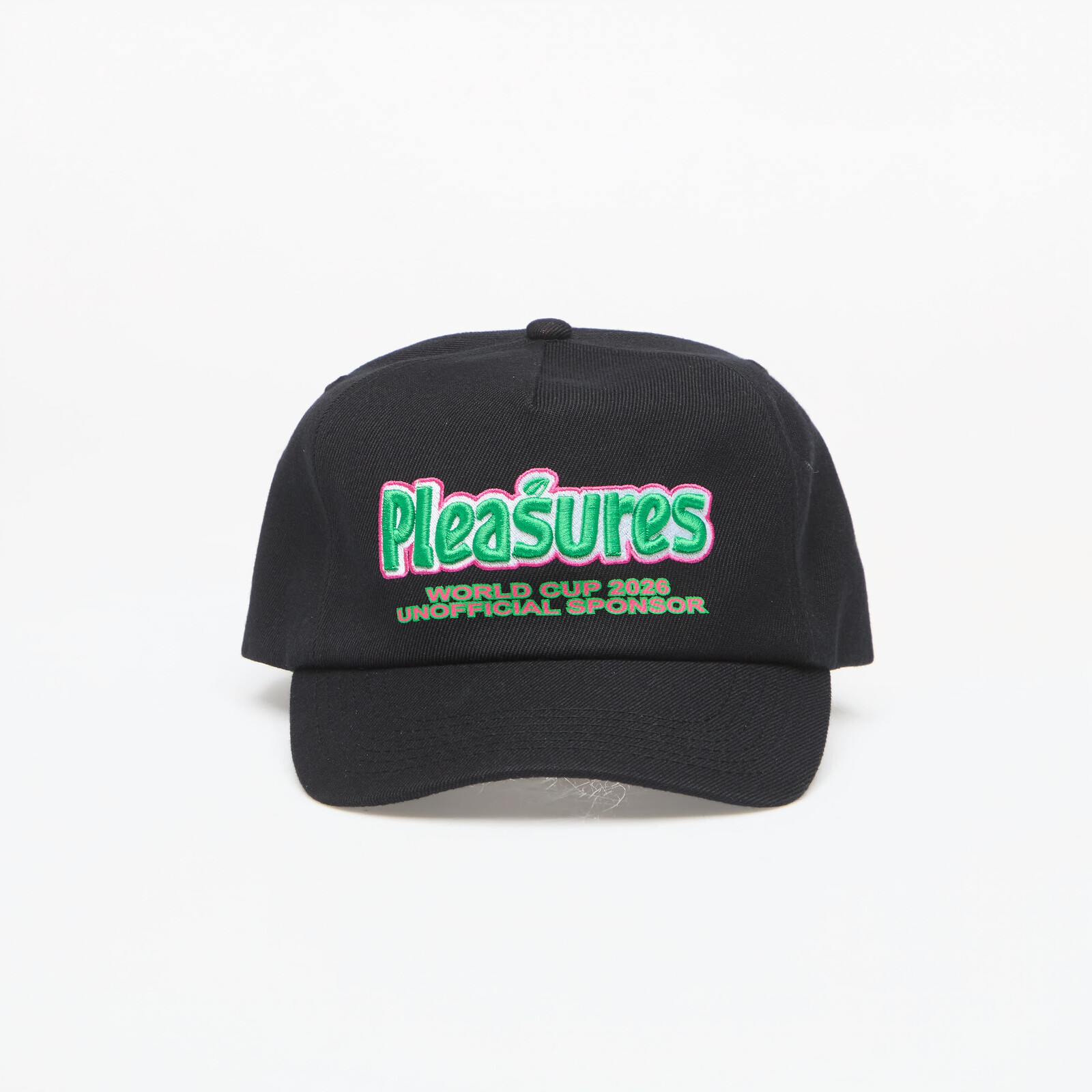 PLEASURES Sponsor 5 Panel Snapback Black Universal