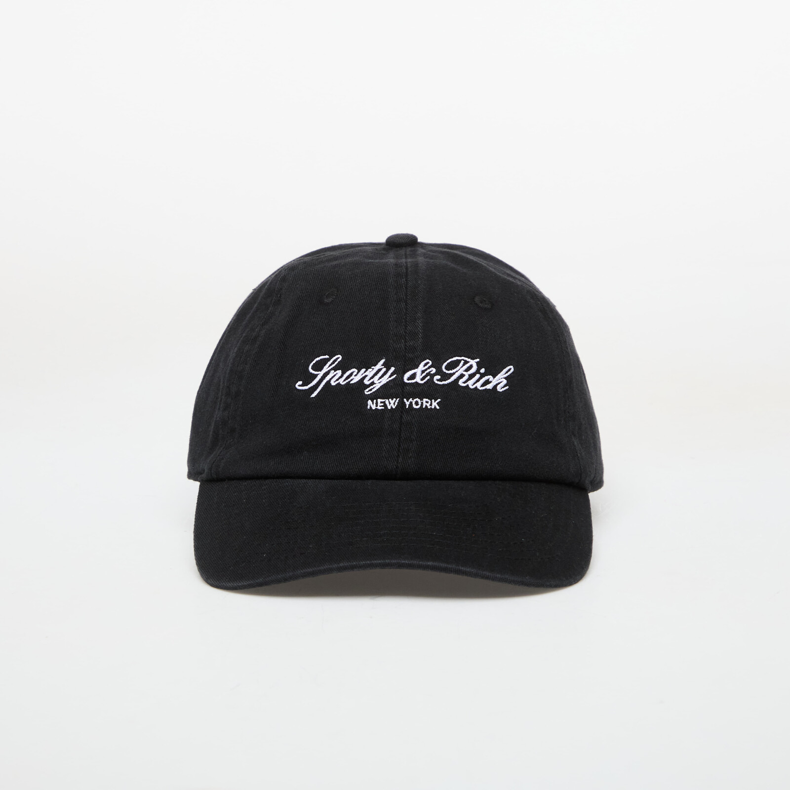 Sporty & Rich Signature NY Hat Faded Black Universal