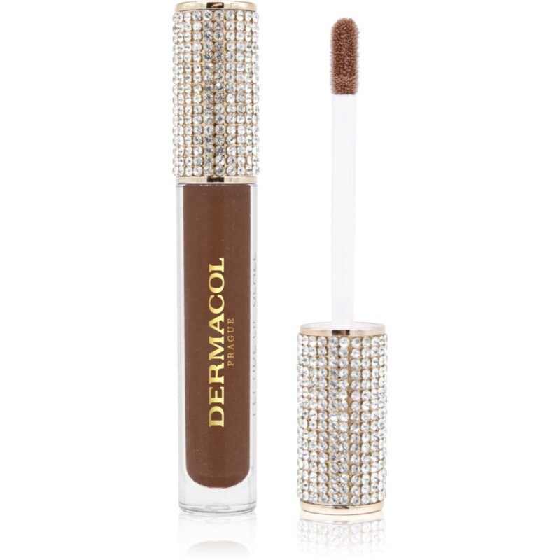 Dermacol Diamond Edition Peptide Lip Glaze nourishing lip gloss with peptides shade 06 Midnight 2.5 ml