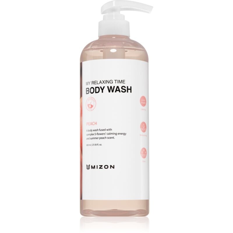 Mizon My Relaxing Time Peach moisturising shower gel for skin soothing 800 ml