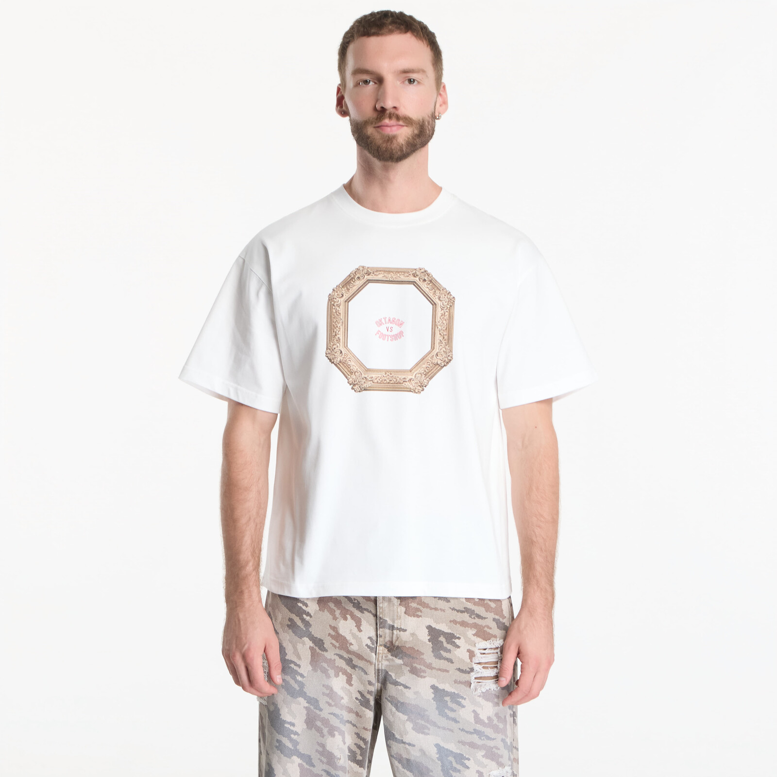 T-shirt Footshop x Oktagon T-Shirt Frame White XL