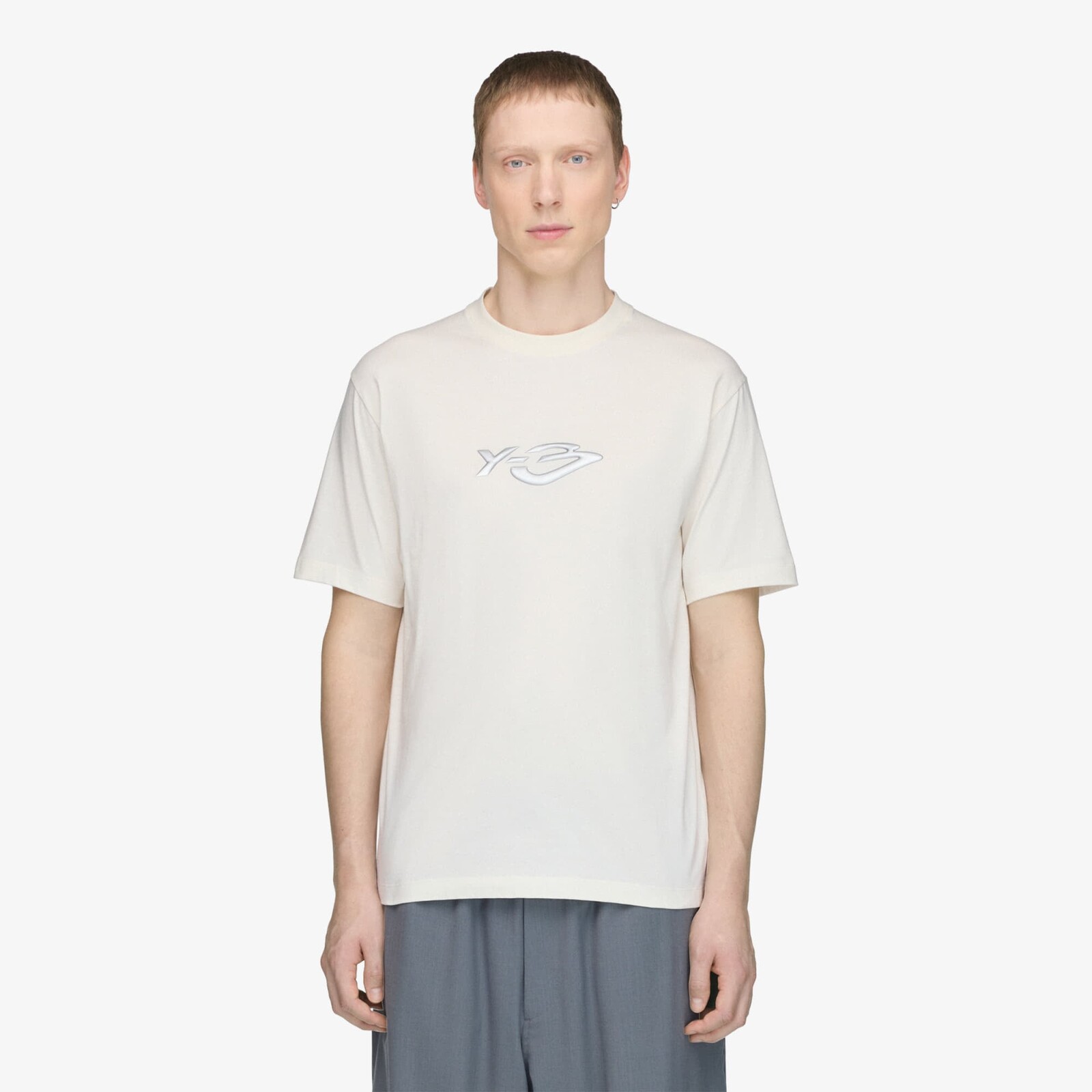 T-shirt Y-3 Liquid Logo Short Sleeve Tee UNISEX Chalk White L