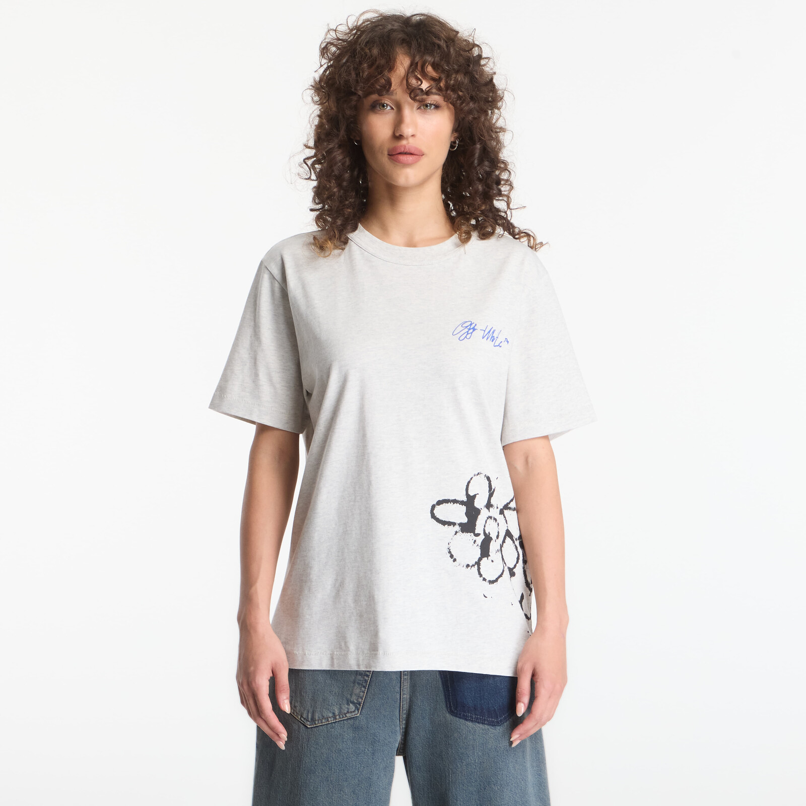 T-shirt Off-White Metal Flowers Regular S/S Tee UNISEX Grey Melange L