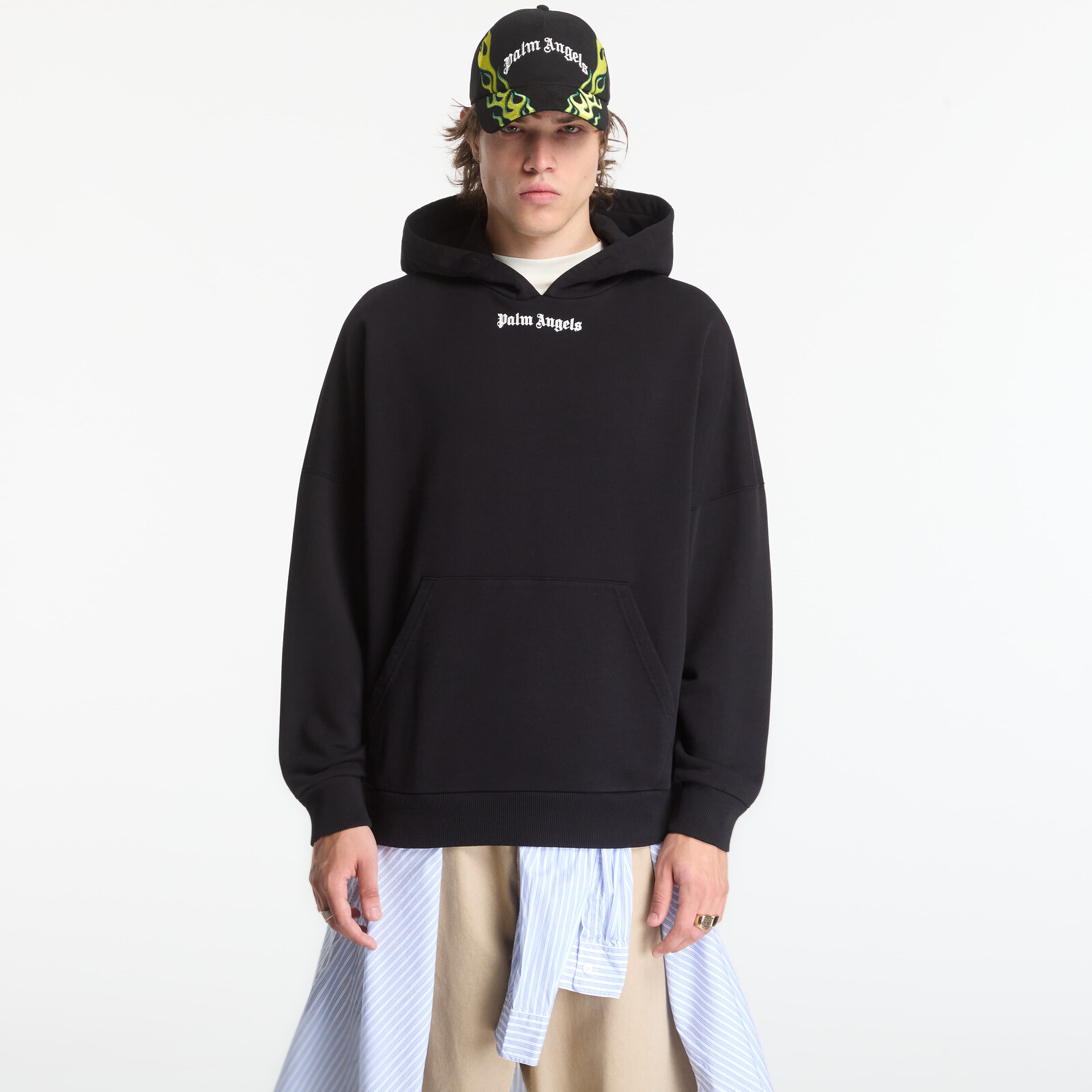 Sweatshirt Palm Angels Classic Logo Over Hoodie Black/ Off White M
