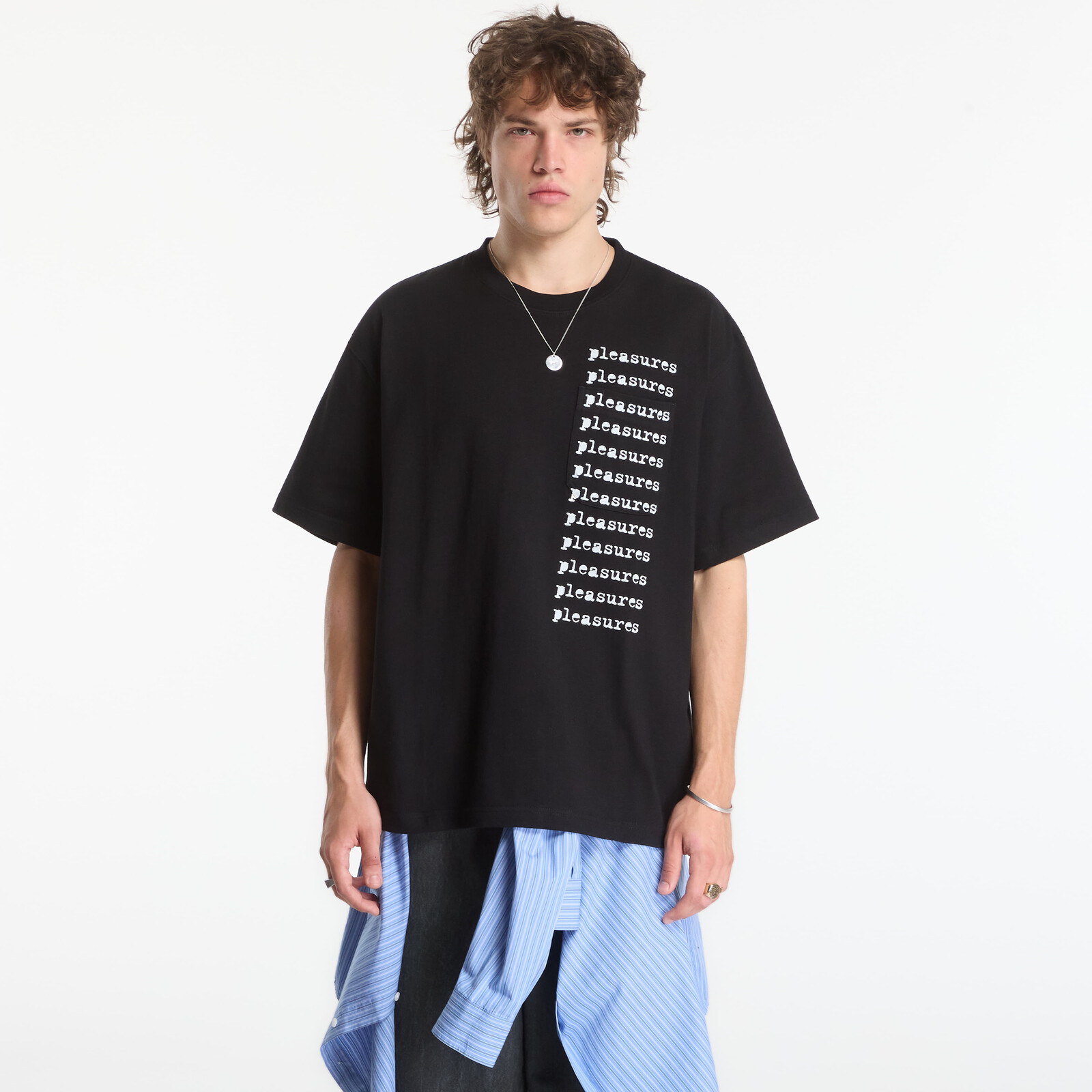 T-shirt PLEASURES Slip Pocket Shirt Black L