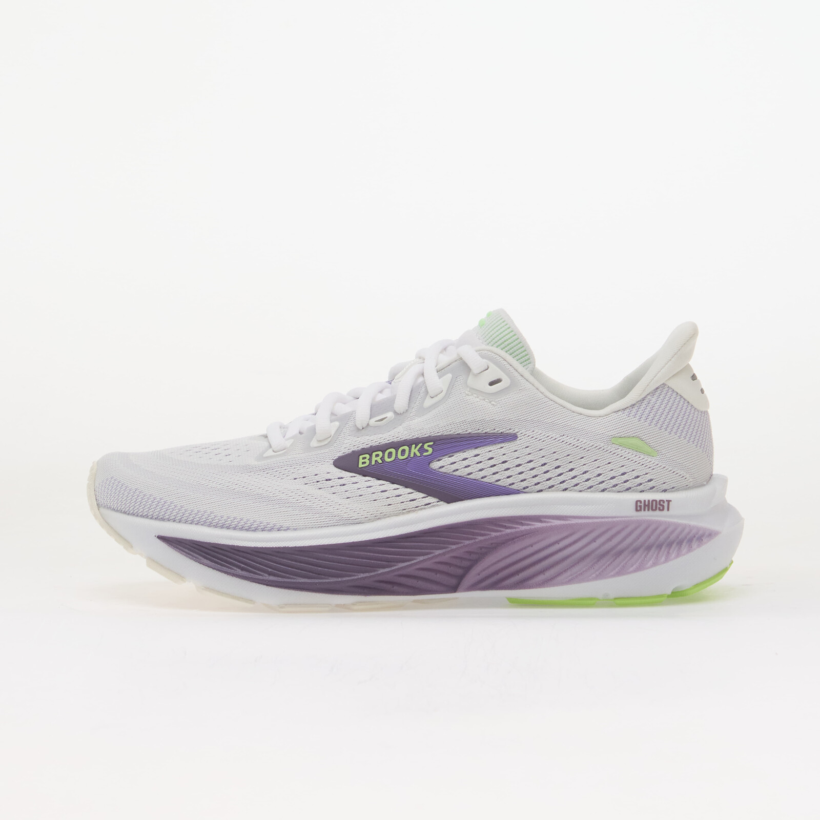 Brooks Ghost 18 White/ Purple Hebe/ Green 9