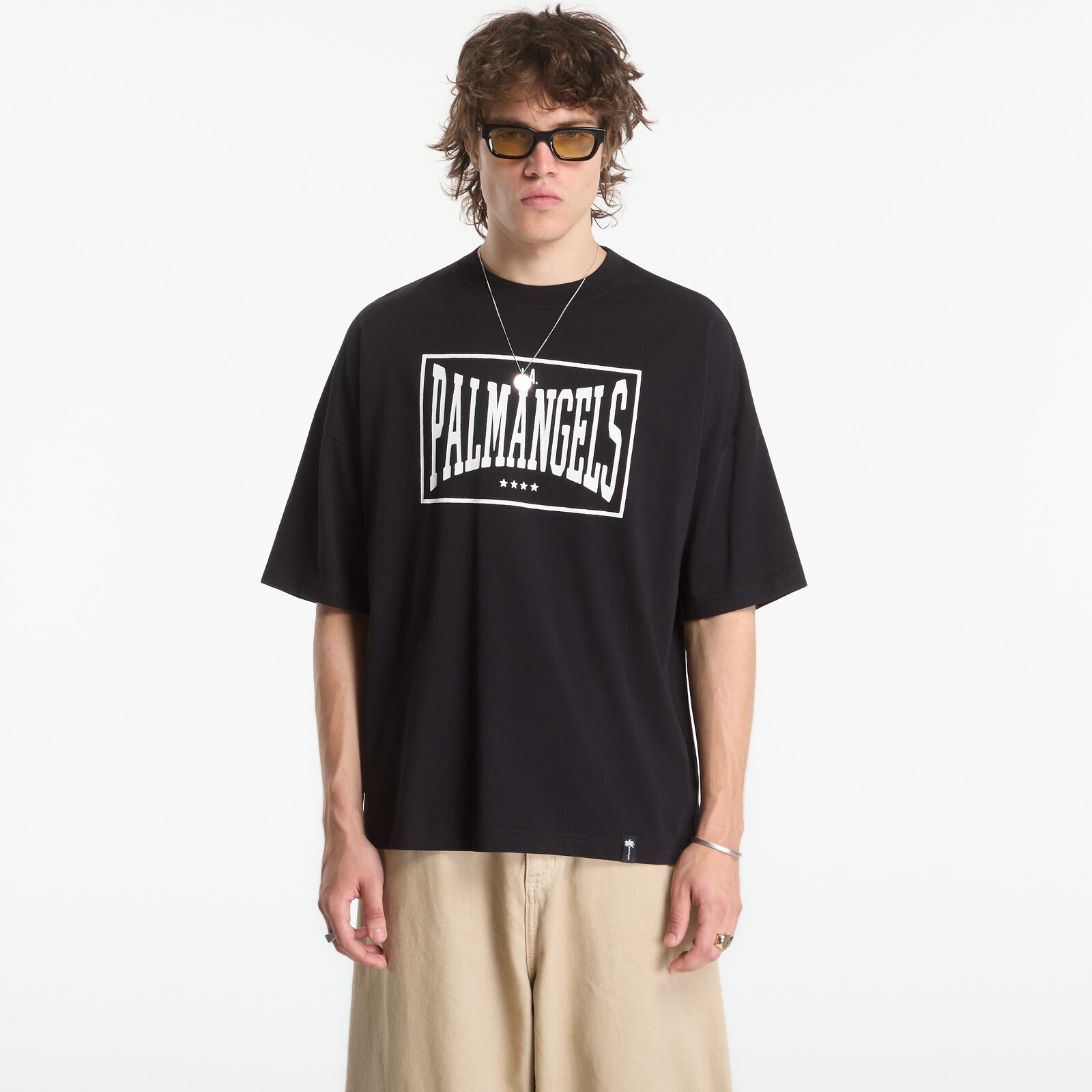 T-shirt Palm Angels Vintage Box Logo Loose Tee Black/ Off White M