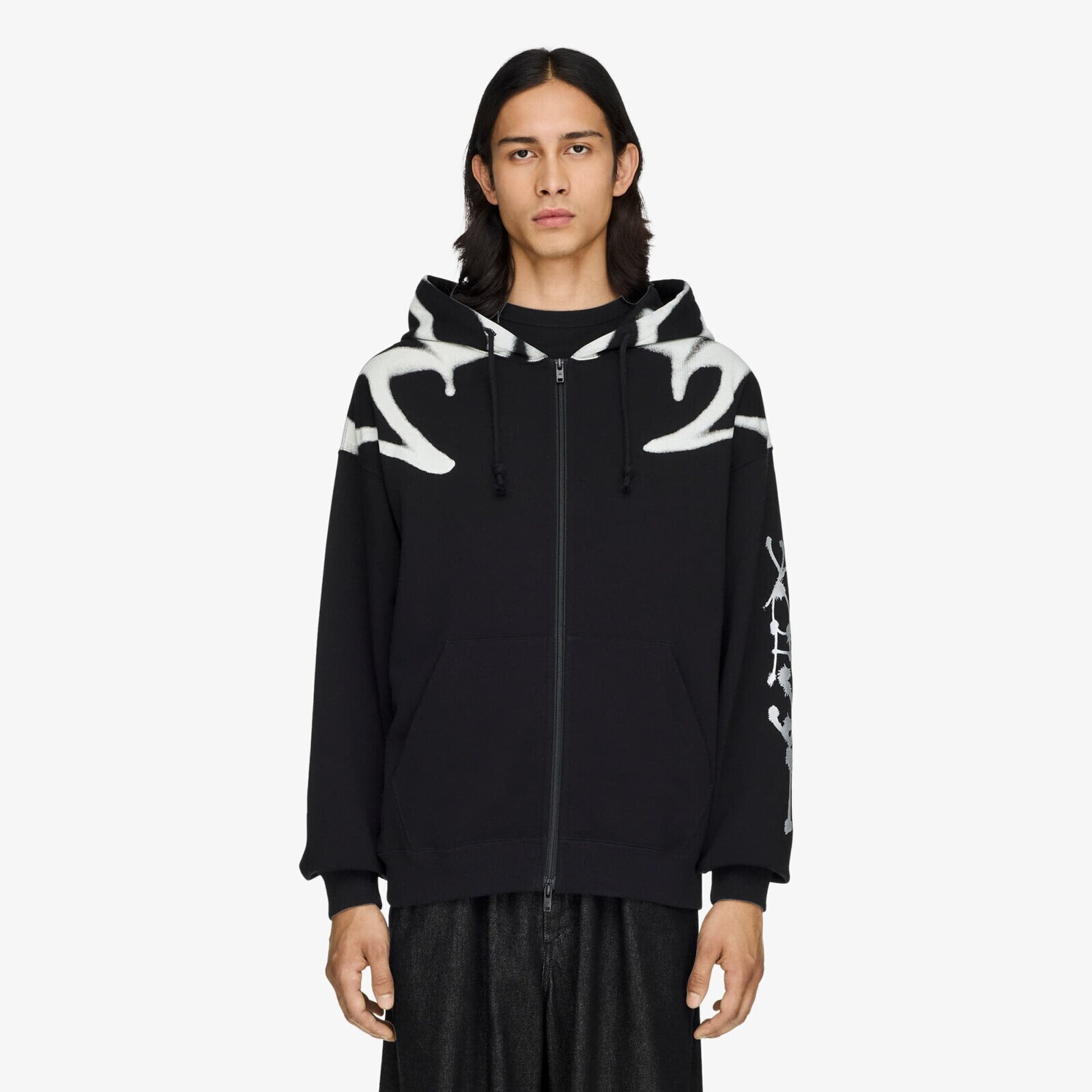 Sweatshirt Y-3 Chito Graphic French Terry Zip Hoodie UNISEX Black S