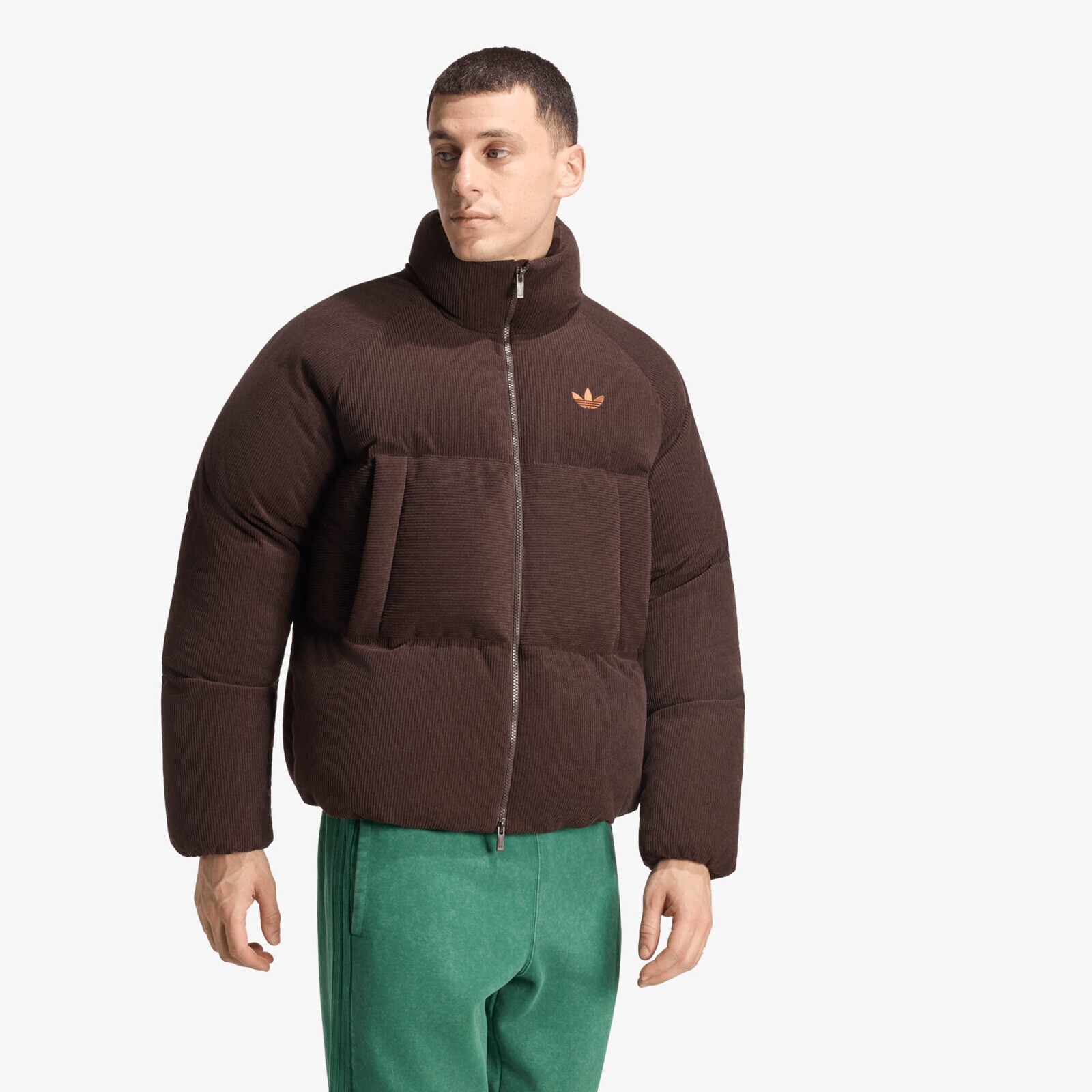 Jacket adidas Corduroy Puffer Jacket Aurora Coffee XL