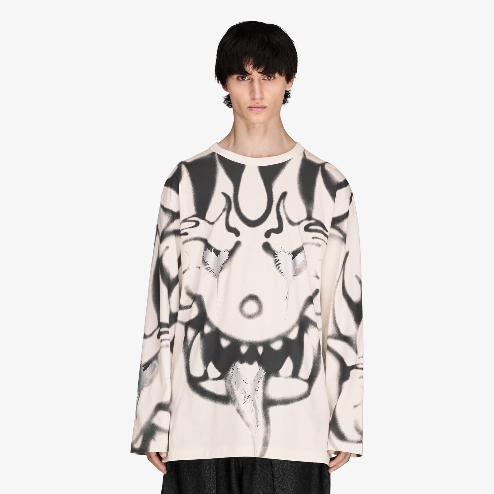 T-shirt Y-3 Chito Graphic Long Sleeve Tee UNISEX Chalk White M