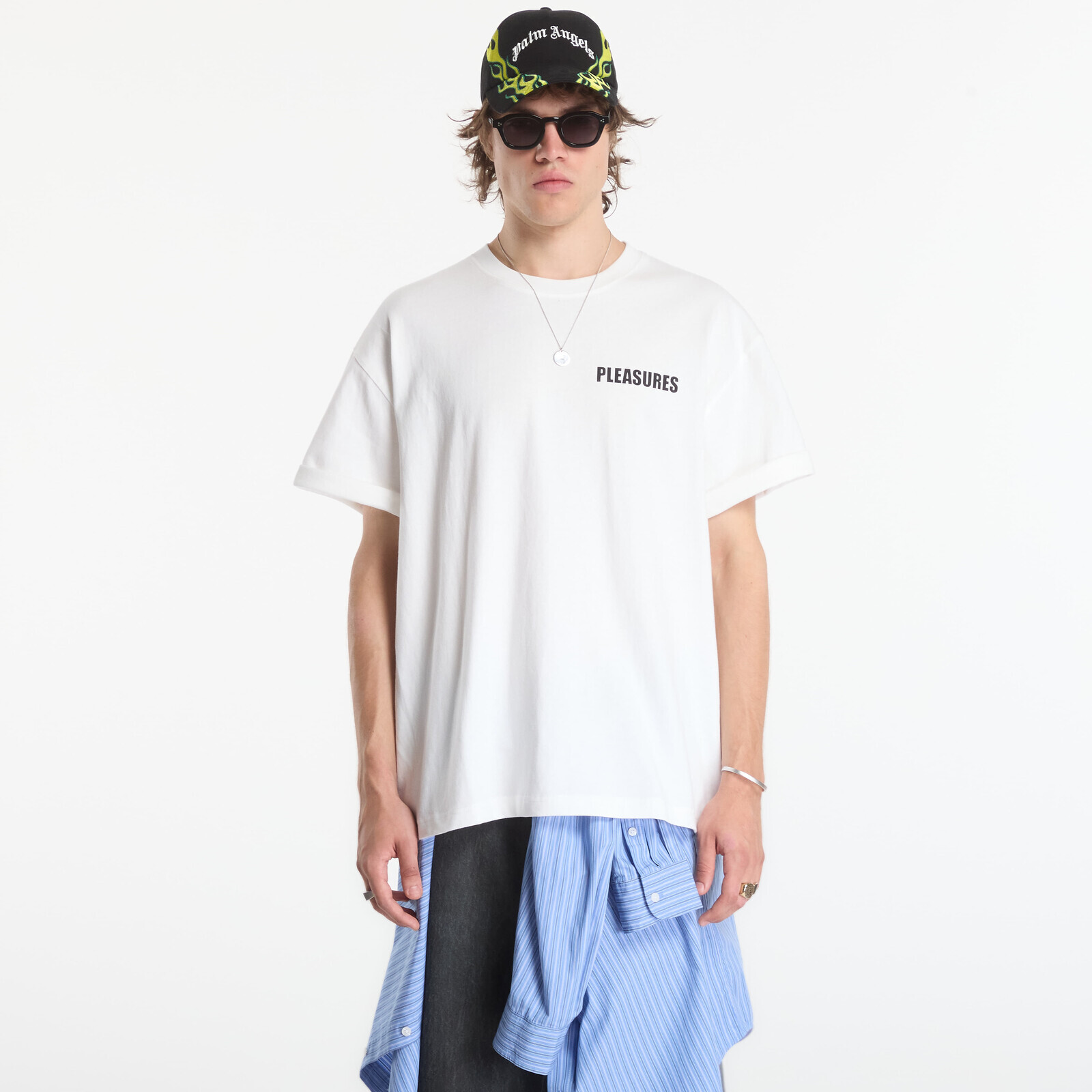 T-shirt PLEASURES Impact Heavyweight Shirt White S