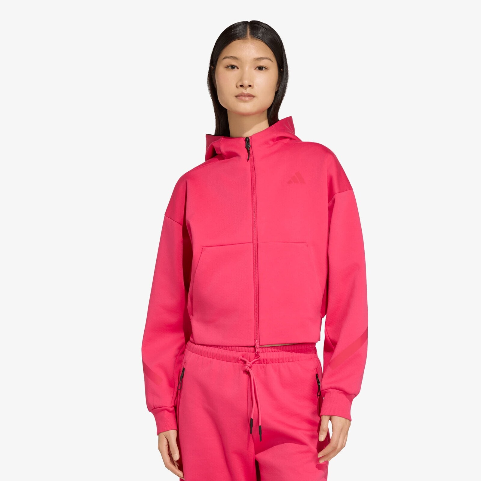 Sweatshirt adidas Z.N.E. Cropped Full Zip Power Pink S