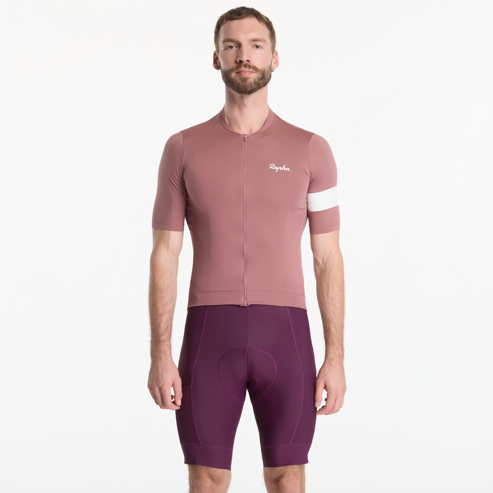 Rapha Men's Core Jersey Rose Brown/ White M