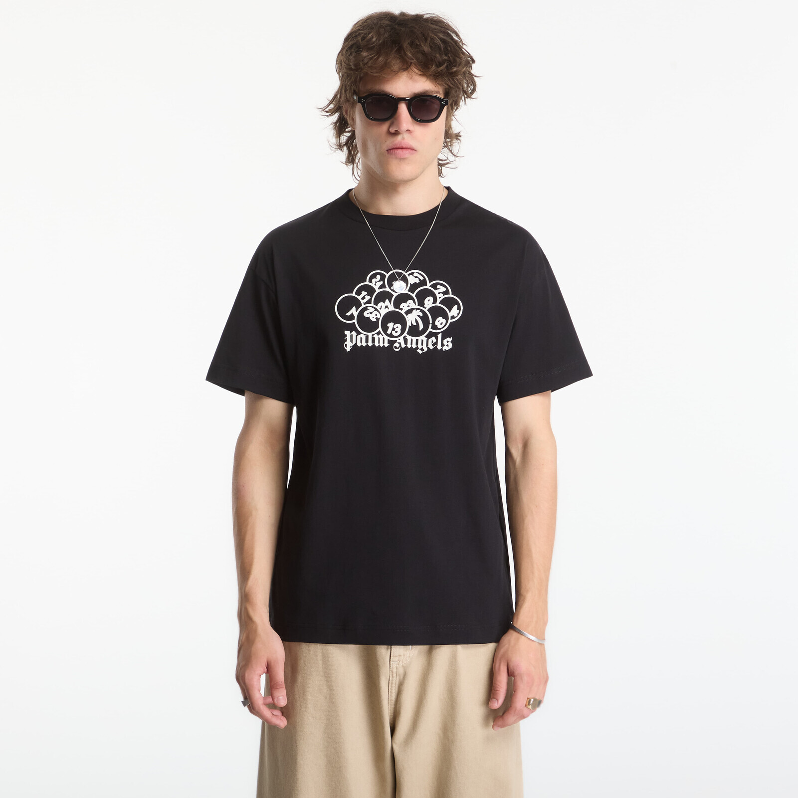 T-shirt Palm Angels Pa Pool Regular Tee Black/ Off White S