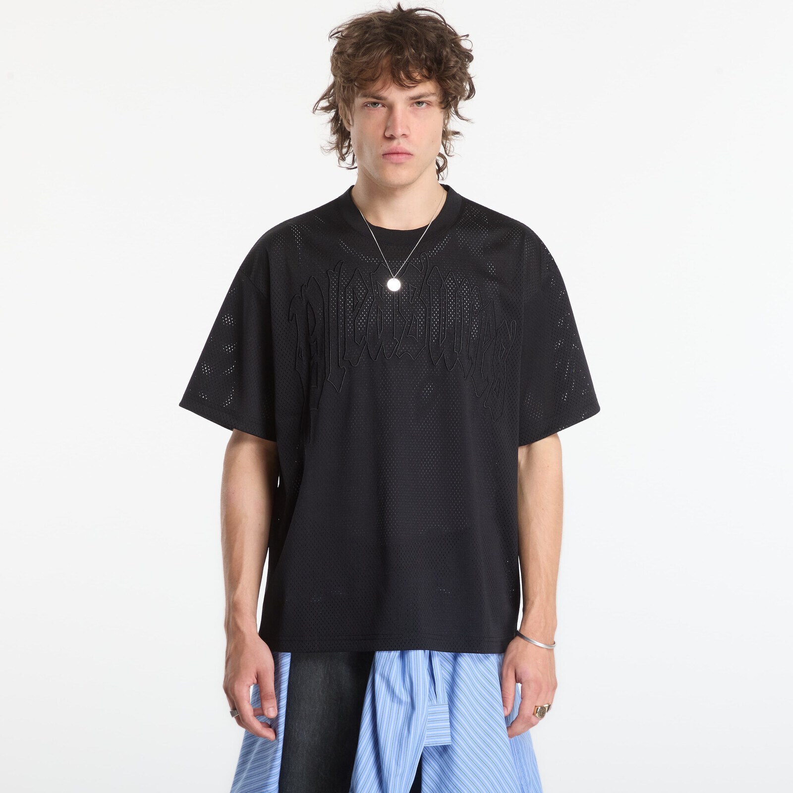 T-shirt PLEASURES Twitch Mesh Shirt Black S