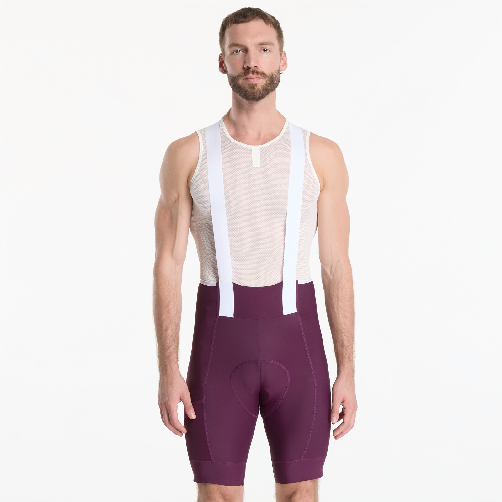 Rapha Men's Brevet Element Cargo Bib Shorts Plum/ White XL