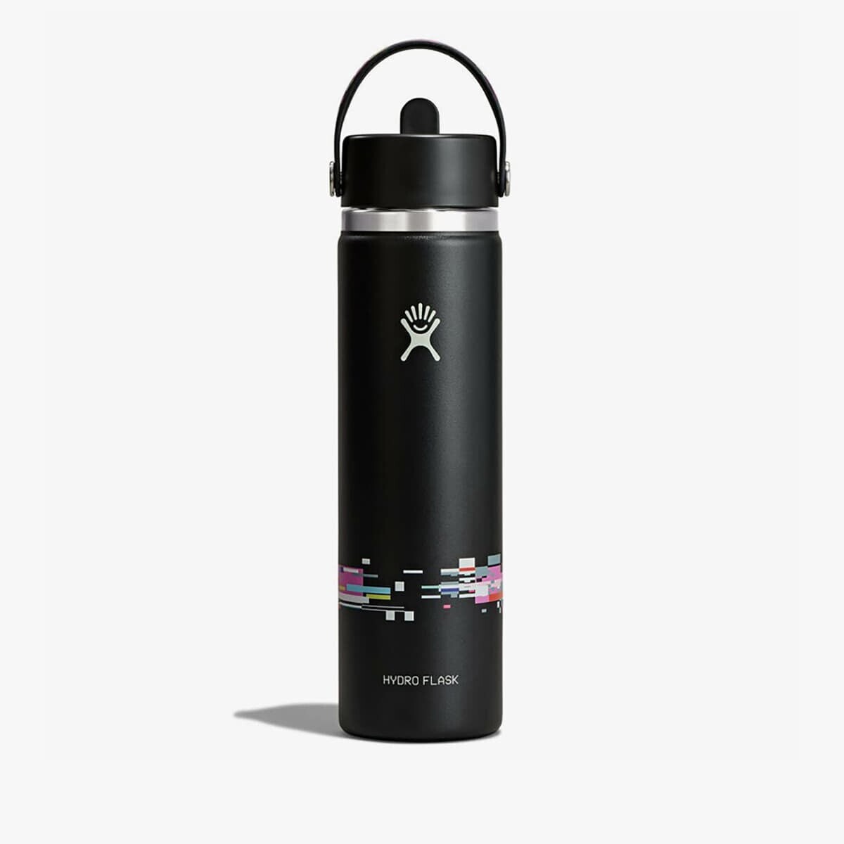 Bottle Hydro Flask 710 ml Wide Flex Straw Cap Glitch Black 710 ml