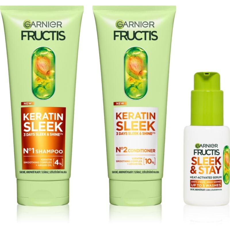 Garnier Fructis Keratin Sleek set for hair 3 pc