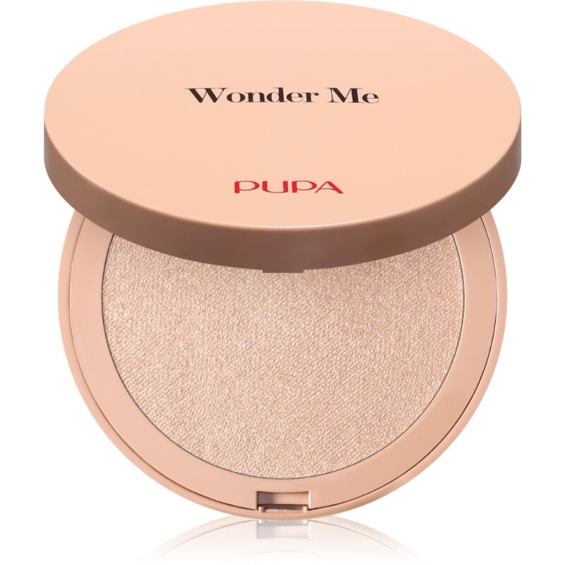 PUPA Milano Wonder Me Glow professional highlight pressed powder shade 102 - Pure Gold 7.5 g