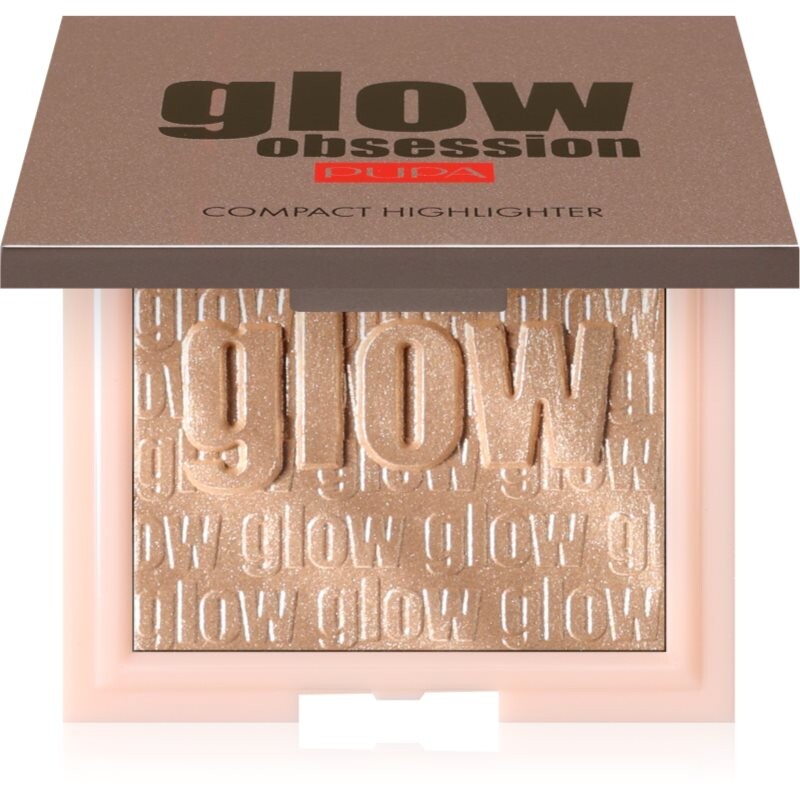 PUPA Milano Glow Obsession professional highlight pressed powder shade 100 - Light Gold 6 g