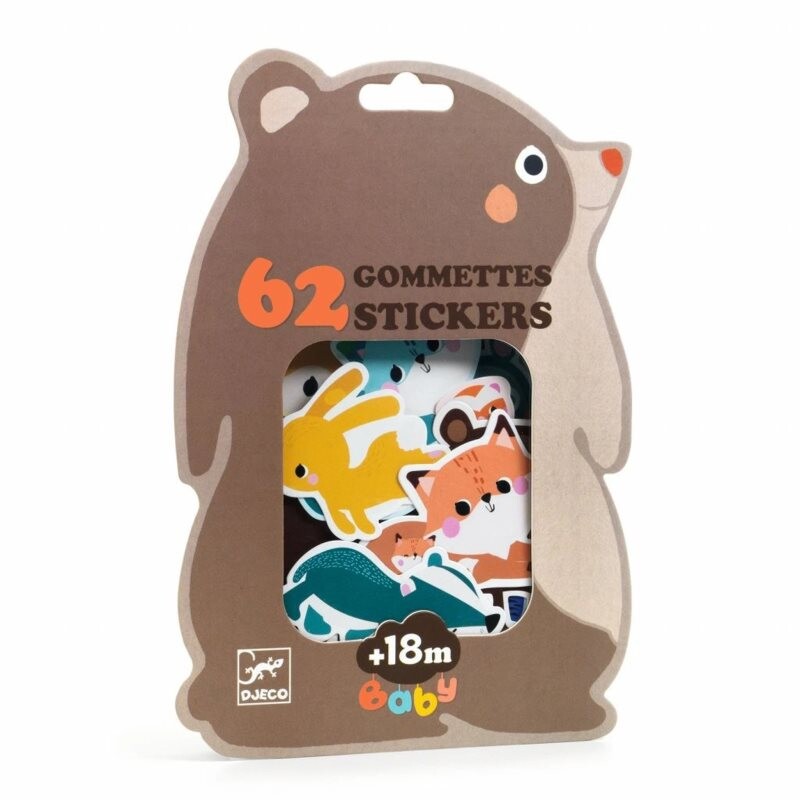 DJECO Forest Animals Baby Stickers stickers 18m+ 62 pc