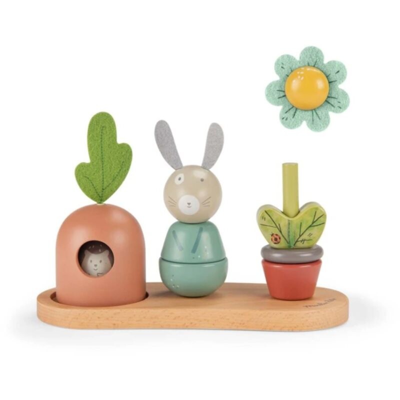MOULIN ROTY Wooden Stack Up Toy Trois Petits Lapins activity toy wooden 12m+ 1 pc