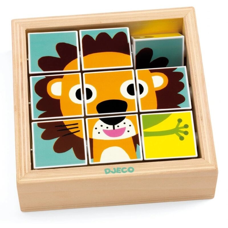 DJECO Wooden Block Puzzle Animals activity puzzle toy 2y+ 1 pc