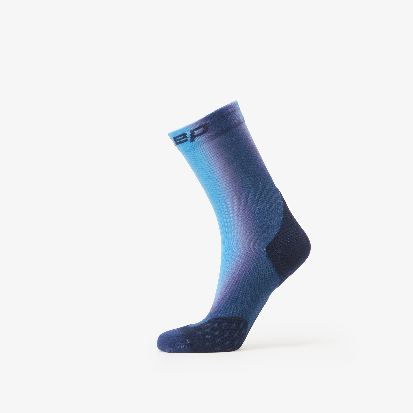 CEP Men's Core Run Gradient Mid Cut Compression Socks 1-Pack Blue L