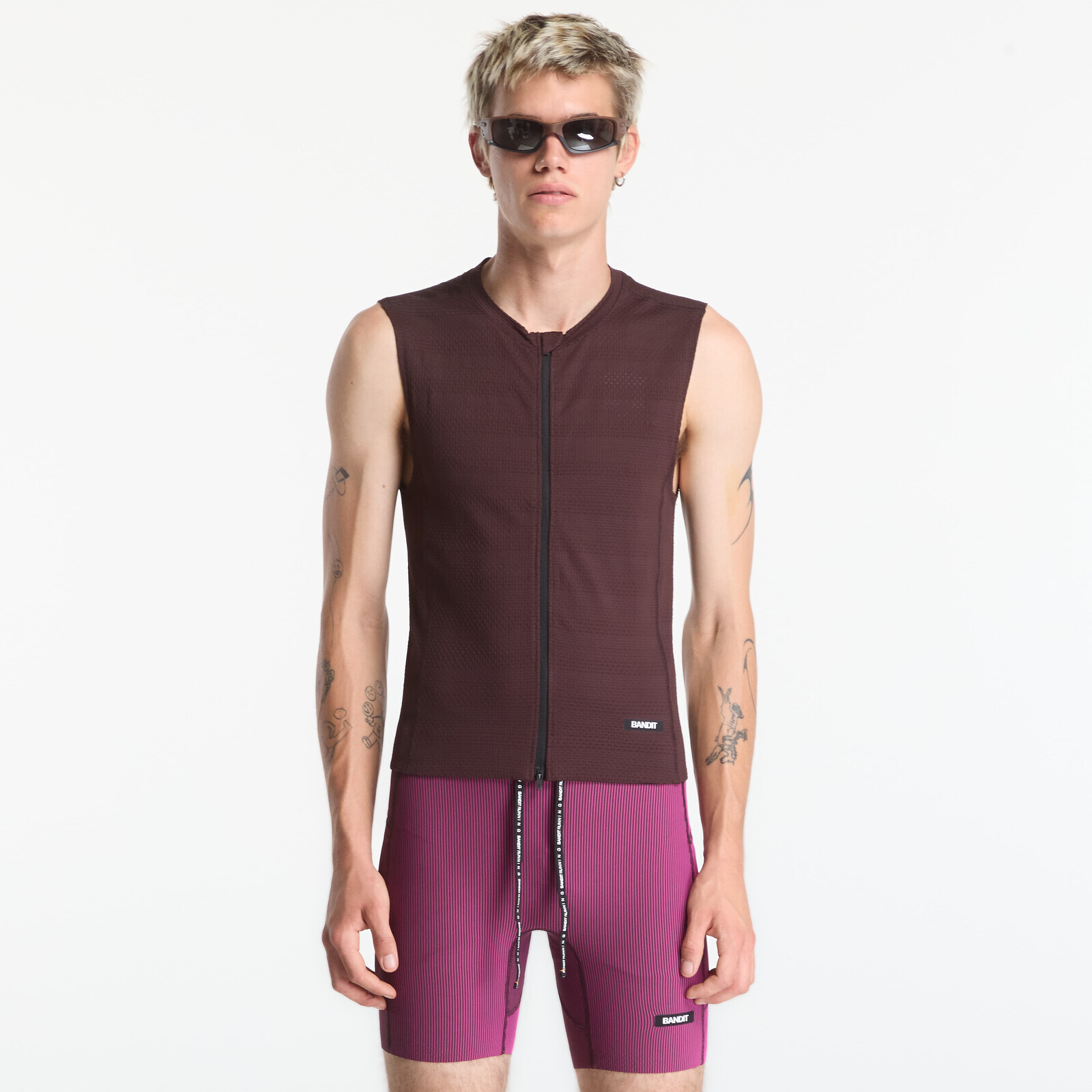 BANDIT Men's AirKnit™ Distance Sleeveless Zip Espresso M