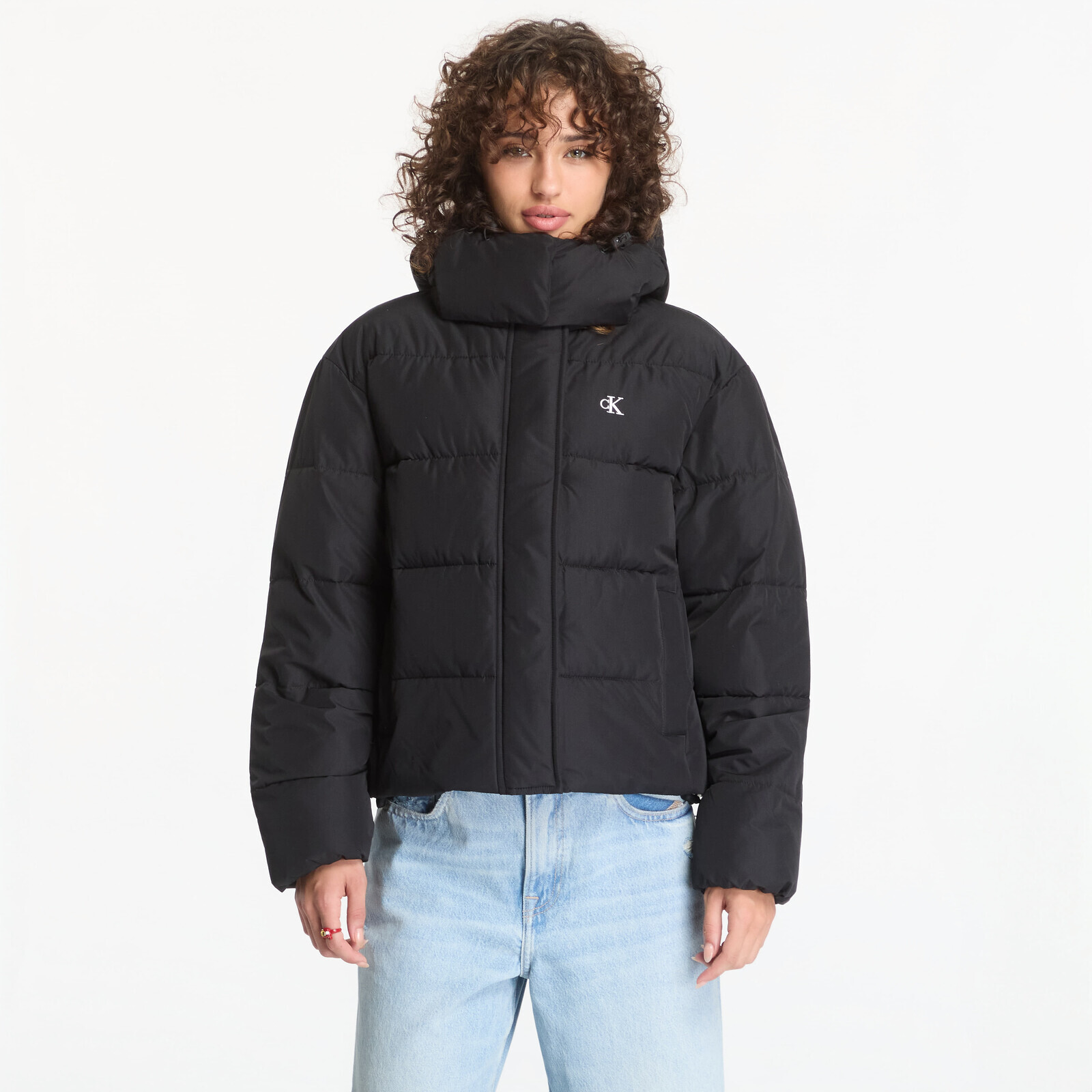Jacket Calvin Klein Jeans Matte Mw Short Puffe Black XXS