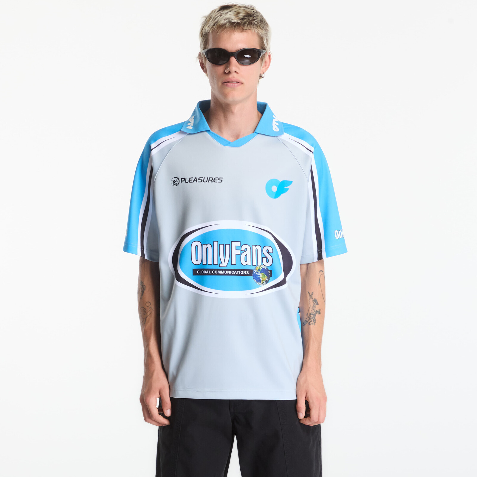 PLEASURES x OnlyFans OFTV Jersey Blue XXL