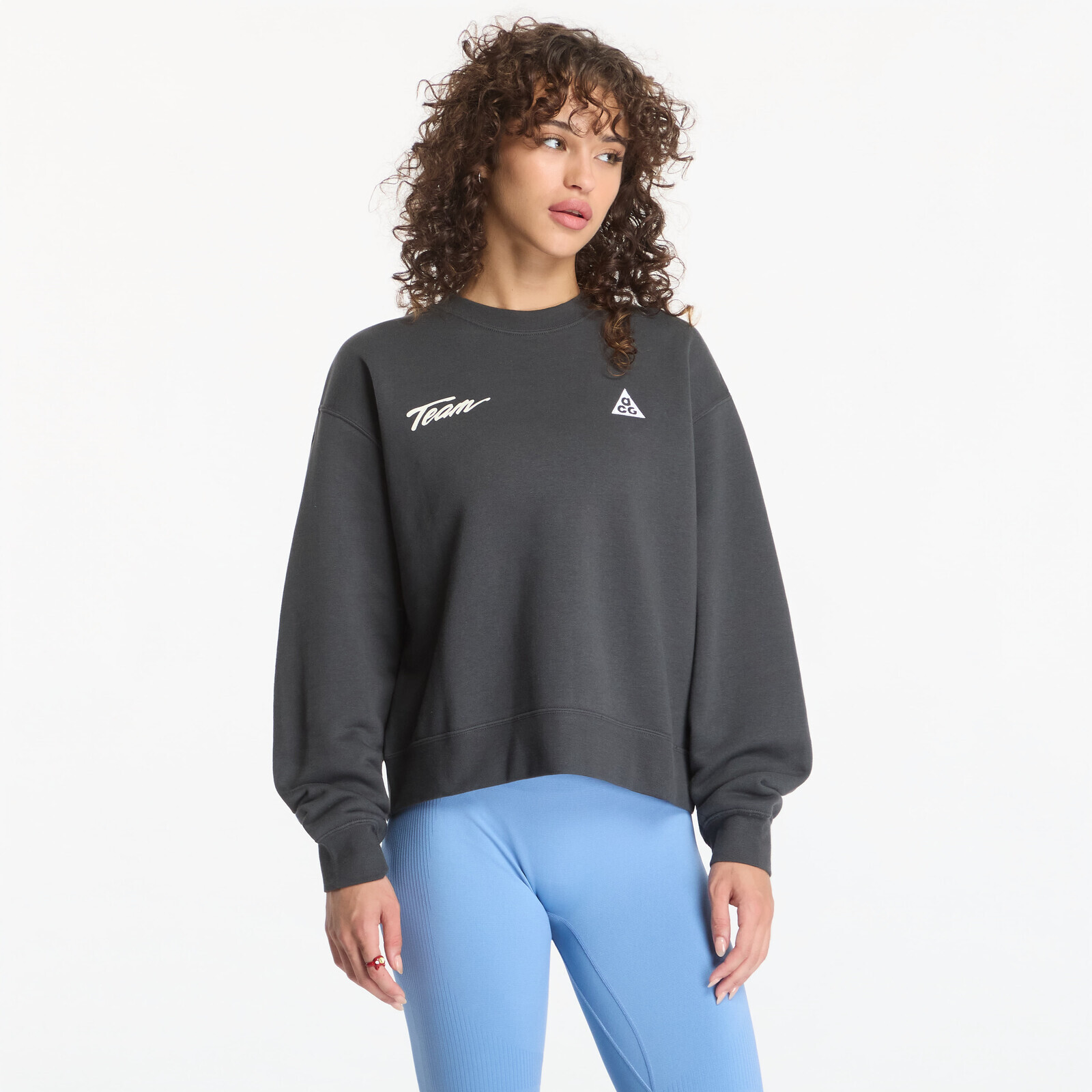 Sweatshirt Nike ACG Tuff Fleece Crew-Neck Sweatshirt Dk Smoke Grey/ White M