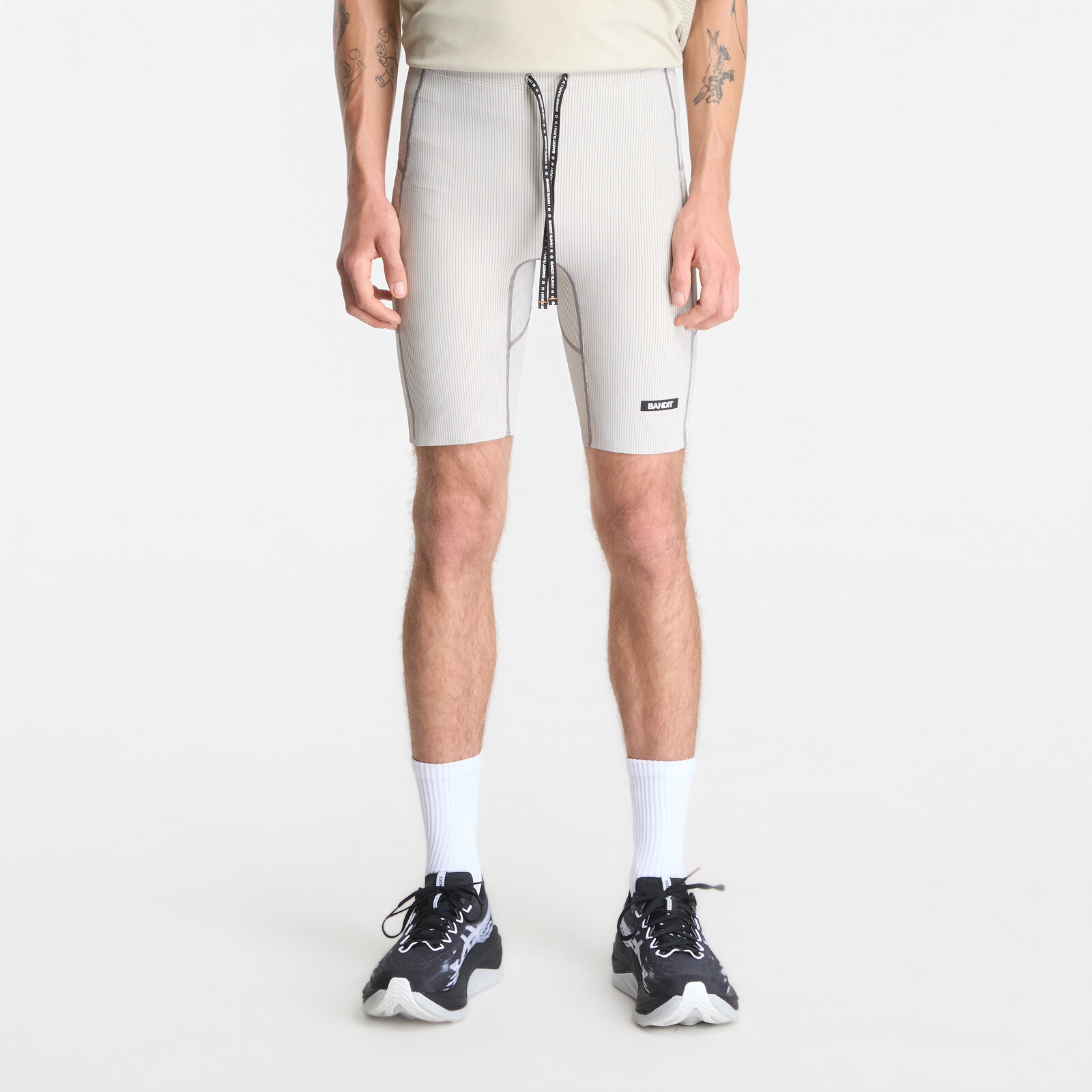 BANDIT Men's Striped Cadence™ Half Tights Plaster/ Slate L