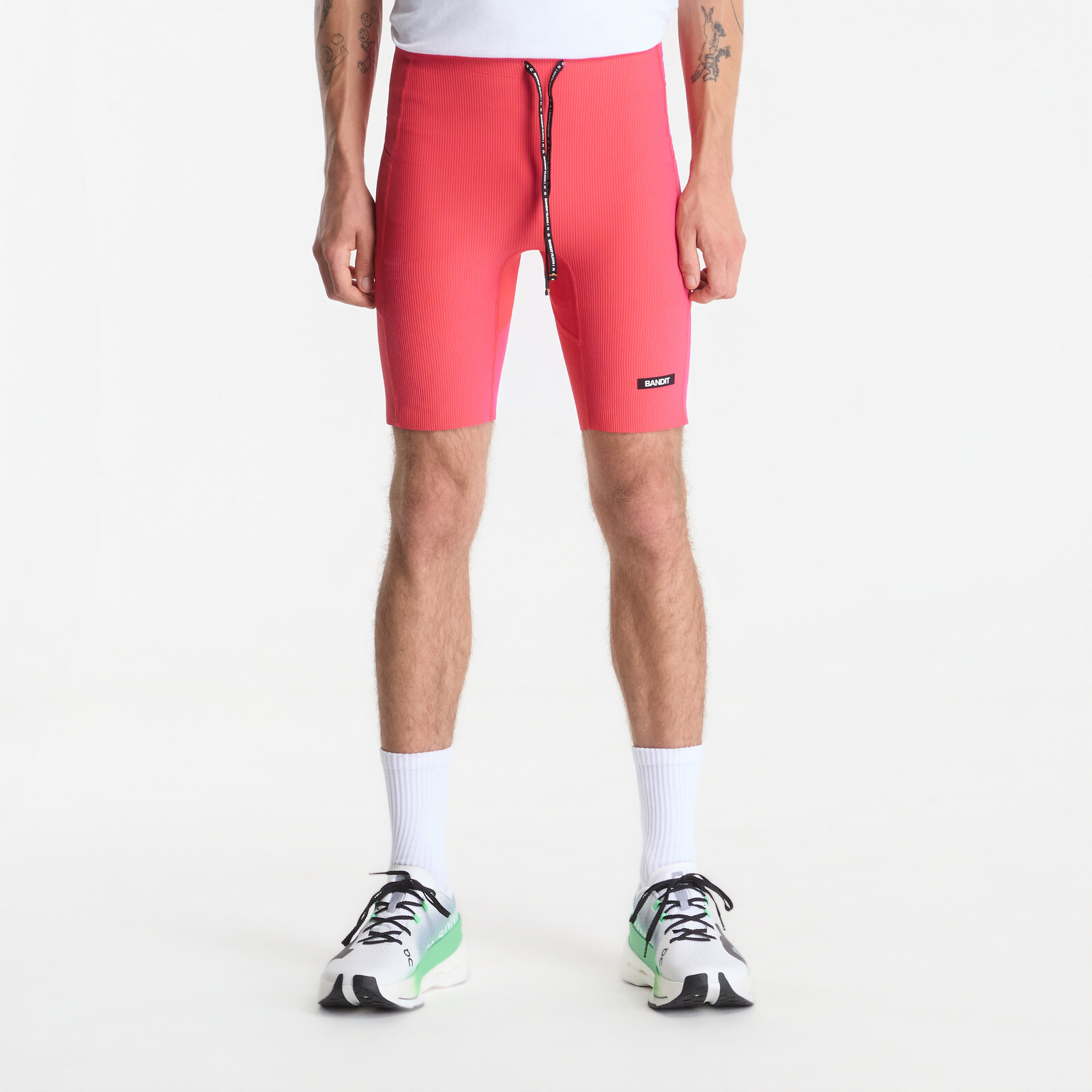 Pants BANDIT Men's Striped Cadence™ Half Tights Poppy/ Azalea L