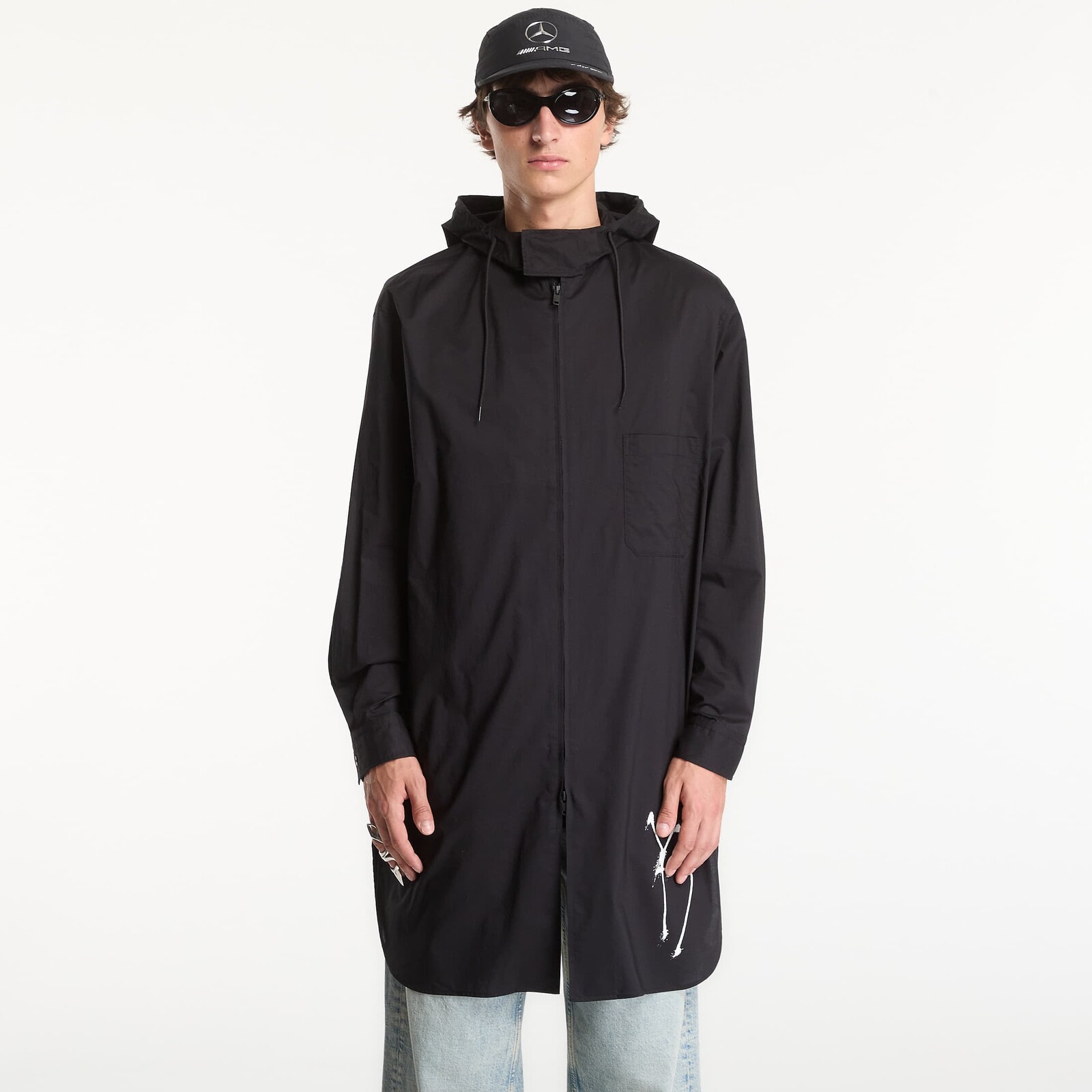 Shirt Y-3 Chito Graphic Hooded Cotton Shirt Black XL