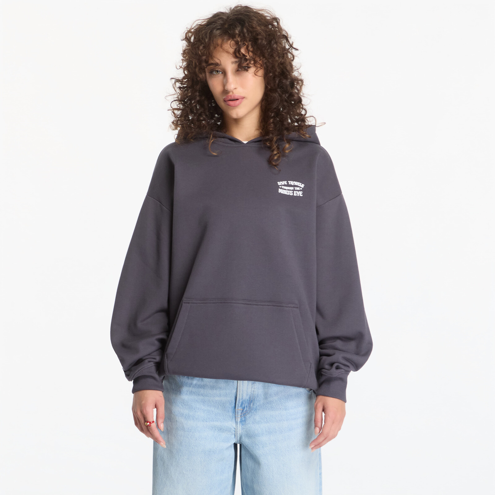 Sweatshirt Vans Minds Eye OS Hoodie Charcoal Grey M