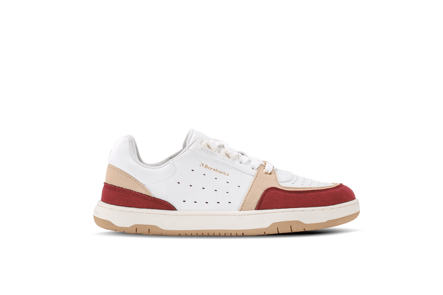 Barefoot Sneakers Barebarics Wave 2.0 - White & Burgundy