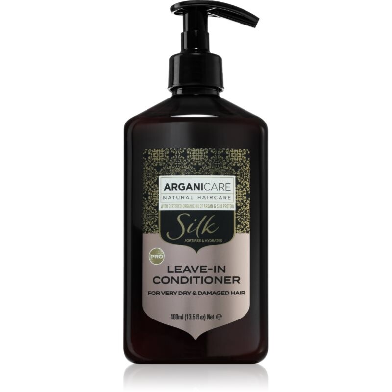 Arganicare Silk Protein Leave-In Conditioner leave-in conditioner for very dry and damaged hair 400 ml
