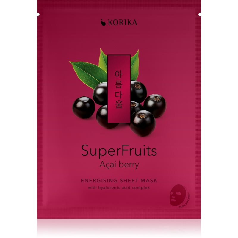 KORIKA SuperFruits Acai Berry - Anti-pollution Sheet Mask sheet mask with detoxifying effect 25 g