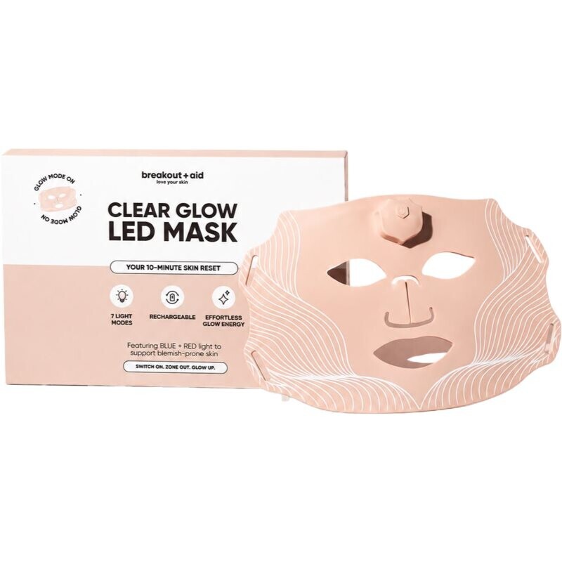 breakout + aid Clear Glow Led Mask LED face mask 1 pc