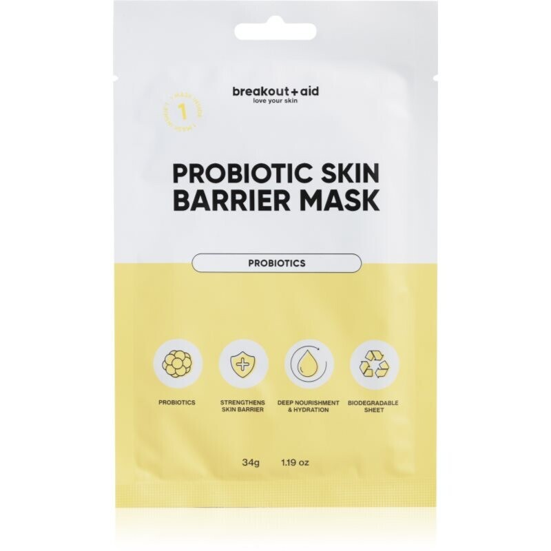 breakout + aid Probiotoc Skin Barrier Mask sheet mask for strengthening the skin barrier 34 g