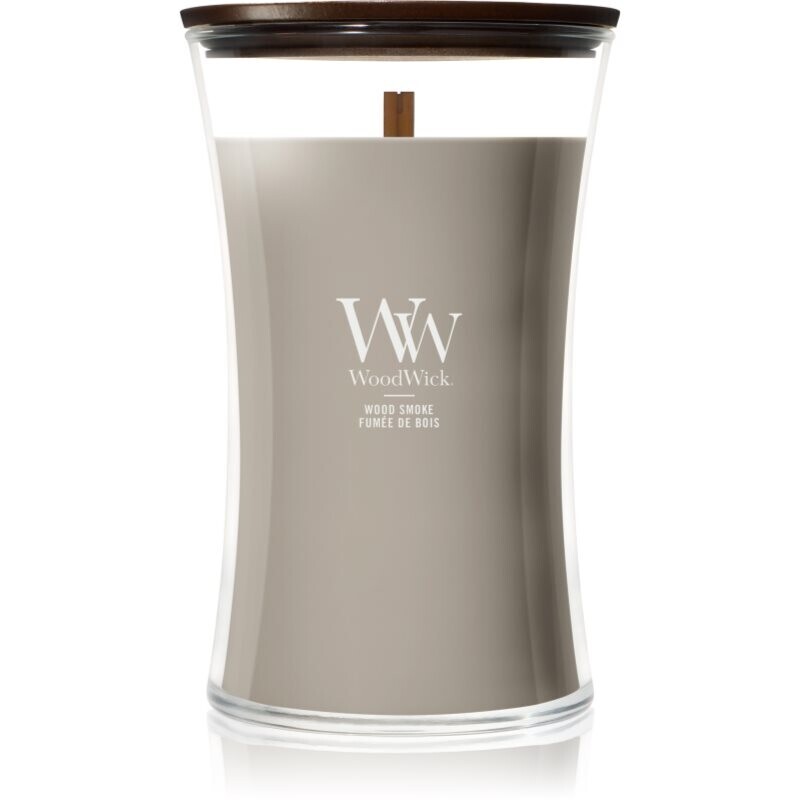 Woodwick Wood Smoke scented candle with wooden wick 610 g