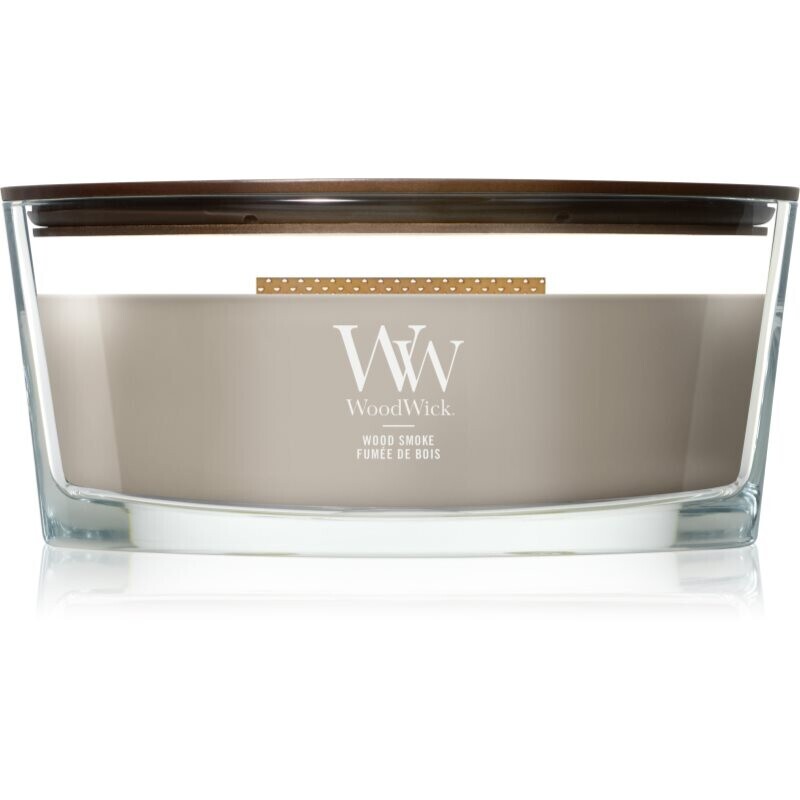 Woodwick Wood Smoke scented candle with wooden wick 453.6 g