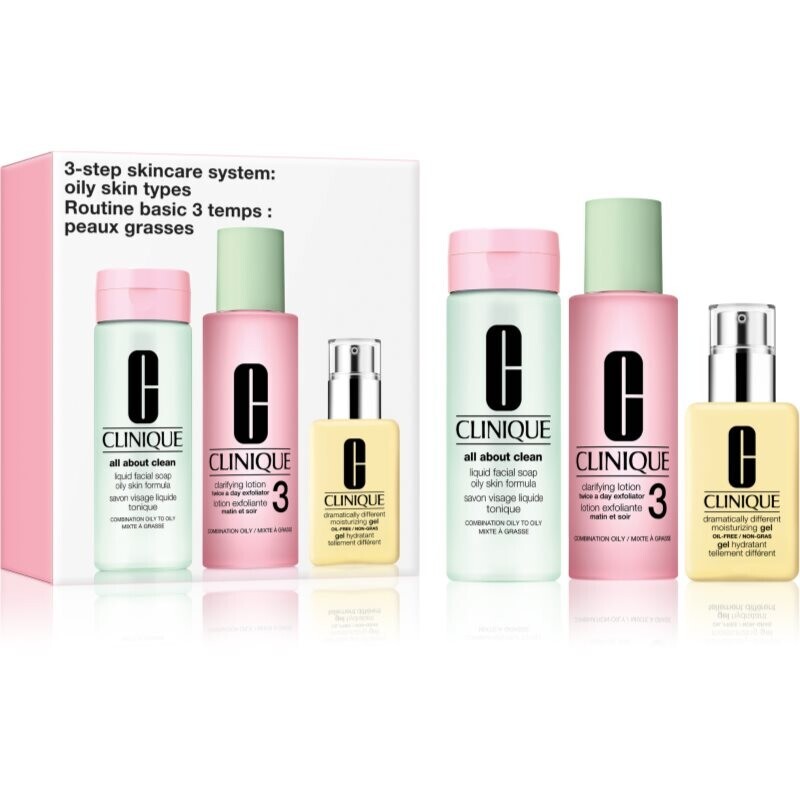 Clinique 3 Steps Skincare Systeme Oily Skin Types gift set for oily skin