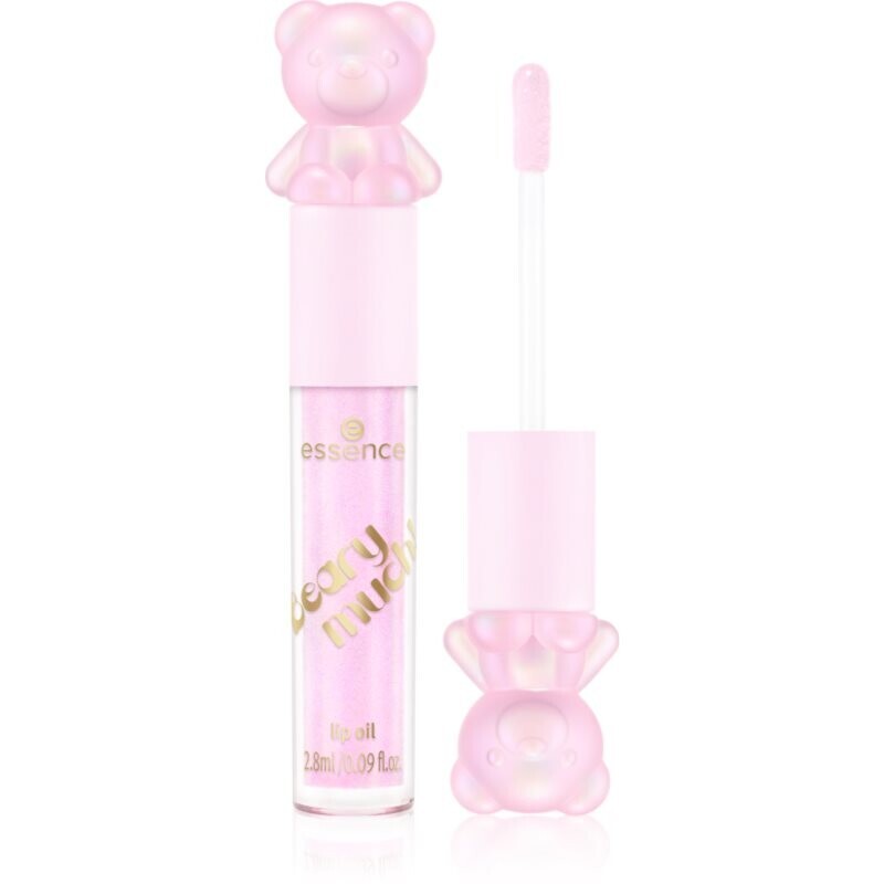 essence Beary much! lip oil with glitter shade 01 RaspBeary Kiss 2.8 ml