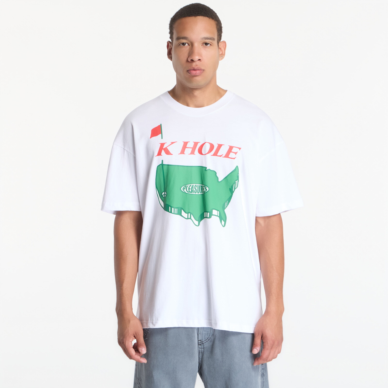 T-shirt PLEASURES Hole T-Shirt White S