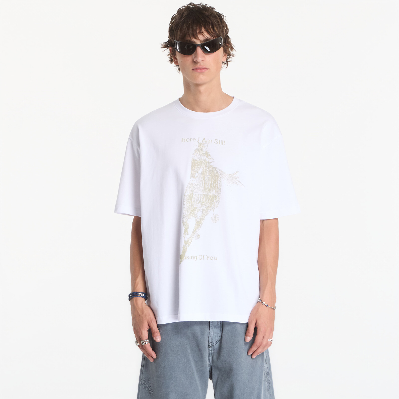 T-shirt MISBHV Here I Am Still Thinking Of You Off-White T-Shirt UNISEX M